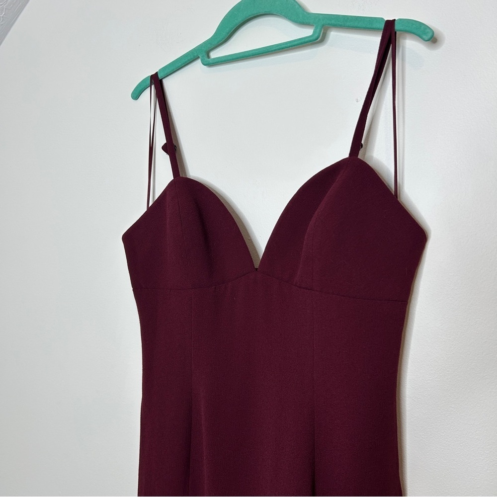 NEW Dress The Population Alejandra Evening Gown Burgundy Size Medium Dress - Picture 6 of 11